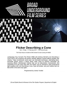 flicker describing a cone series poster